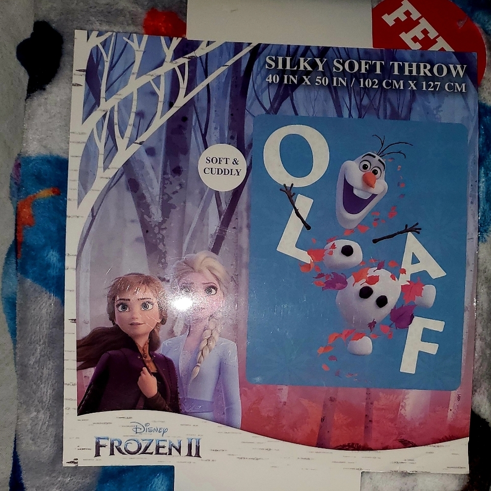 Disney FROZEN 2 OLAF Silky Soft THROW BLANKET 40"
